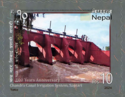 NEPAL 2024 Chandra Canal Irrigation Centenary,Water,Agriculture, MNH (**) - Nepal