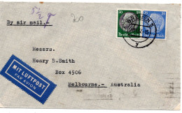 64453 - Deutsches Reich - 1937 - 50Pfg Hindenburg MiF A LpBf BREMEN -> MELBOURNE (Australien) - Lettres & Documents