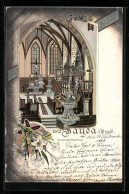 Lithographie Sayda I. Erzgeb., Inneres Der Stadtkirche  - Autres & Non Classés