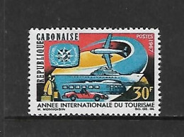 GABON 1964 TRAINS-ANNEE DU TOURISME YVERT N°211 NEUF MNH** - Trains