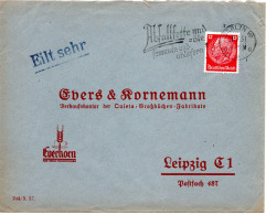 64457 - Deutsches Reich - 1937 - 12Pfg Hindenburg EF A Bf BERLIN - ABFALLFETTE ... SAMMELN UND ABLIEFERN! -> Leipzig - Environment & Climate Protection