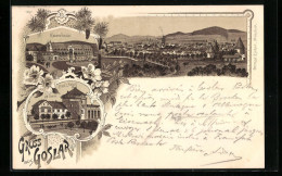Lithographie Goslar, Ortsansicht Mit Kaiserhaus, Paul`s Hotel  - Goslar