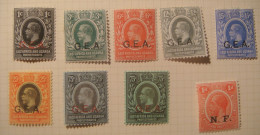 German East Africa.British Occupation.1916-1917.9 Stamps.MNH. - Deutsch-Ostafrika
