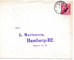 64463 - Deutsches Reich - 1891 - 10Pfg Krone / Adler GAU ITZEHOE -> HAMBURG - Covers & Documents