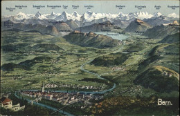 11248994 Bern BE Landkarte Attels Jungfrau Eiger Moench Bern - Autres & Non Classés