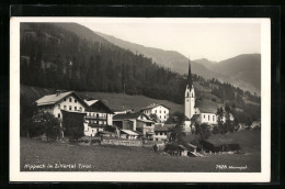 AK Hippach Im Zillertal, Ortsansicht Mit Kirche  - Other & Unclassified
