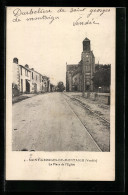 CPA Saint-Georges-de-Montaigu, La Place De L`Eglise  - Montaigu