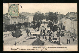 CPA Casteljaloux, Place De L`Avenue De La Gare  - Casteljaloux