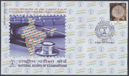 Inde India 2014 Special Cover National Board Of Examinations, Medical Education, Medicine, Doctor, Pictorial Postmark - Briefe U. Dokumente