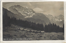 Wengen Alphütten Und Jungfrau 1928 - Wengen
