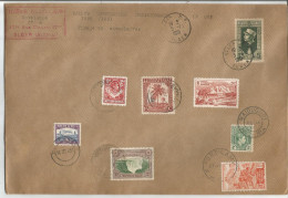 ALGERIE 15FR GRANDE LETTRE COVER RALLYE AUTOMOBILE  ALGER NIGERIA RHODESIA AFRICA 30 EXEMPLAIRES RARE - Storia Postale