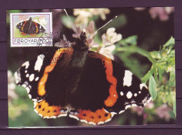 Faroe Islands 1993 MiNr. 252 - 55 Dänemark Färöer Schmetterlinge Insects, Butterflies 4v MC 9,00 € - Farfalle