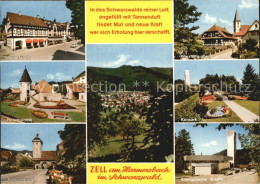 72606498 Zell Harmersbach Pfarrhofgraben Evangelische Kirche Storchenturm Hirsch - Andere & Zonder Classificatie