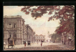 AK Colombo, General Post Office, Entrance To Queen's House And Clock Tower  - Sri Lanka (Ceilán)