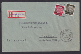 Besetzung Polen Generalgouvernement R Brief Krakow Krakau Ortsbrief Not R Zettel - Other & Unclassified