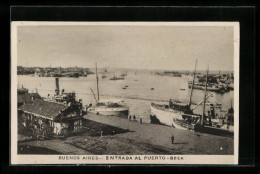 AK Buenos Aires, Entrada Al Puerto-Boca, Hafen  - Andere & Zonder Classificatie