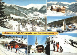 72603559 St Oswald Kaernten Panorama Skidorf Alpen Berghotel Kirche Bad Kleinkir - Autres & Non Classés