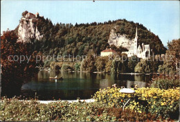 72603461 Bled Uferpartie Am See Kirche Felsen Slovenia - Slovenië