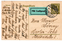 64479 - Deutsches Reich - 1925 - 15Pfg Luftpost GALpKte MUENCHEN -> Berlin - Lettres & Documents