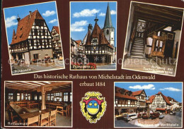 72600553 Michelstadt Historisches Rathaus Brunnen Marktplatz Fachwerkhaeuser Mic - Michelstadt
