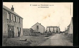 CPA St-Léger-sur-Vouzance, La Grand`Rue, Vue De La Rue  - Autres & Non Classés