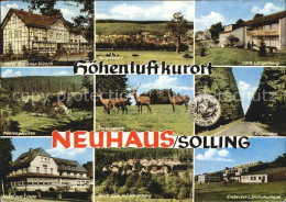 72600419 Neuhaus Solling Teilansichten Hotel Cafe Kegelbahn Landschulheim Maedch - Holzminden