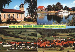 72600418 Oedelsheim Luftkurort Weserbergland Kirche Fahrgastschiff Weser Oedelsh - Autres & Non Classés