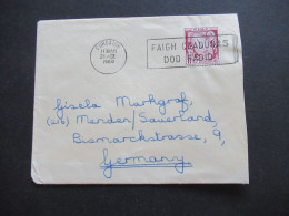 Eire / Irland 1960 Auslandsbrief / Schiffspost ?! Stempel Corcaigh Faigh Ceadunas Dod Radio Nach Menden Sauerland - Cartas & Documentos