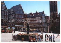 72600357 Frankfurt Main Altstadt Roemerberg Fachwerkhaeuser Brunnen The Germany  - Frankfurt A. Main