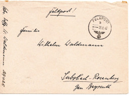 64493 - Deutsches Reich - 1942 - FpBf (Fp#29428/23.8.42 = Stab SS-PolRgt 2) FELDPOST -> Sulzbach-Rosenberg - Covers & Documents