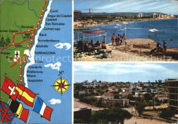 72599674 Torredembarra Els Munts Playa Strand Landkarte Costa Dorada Torredembar - Autres & Non Classés