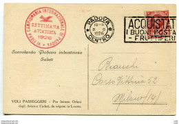 1926 Padova Settimana Aviatoria - La Cartolina Ufficiale - Marcofilía (Aviones)