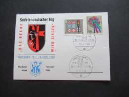 BRD 1966 Sonder PK Sudetendeutscher Tag München 1966 / Münchener Messe Theresien Höhe / Sudetentagung - Storia Postale