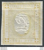 1862 Italia VE II 2c. Stampati Doppia Cifra MNH Sassone N. 10e - Andere & Zonder Classificatie