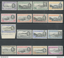 1938-53 ASCENSION, Stanley Gibbons N. 38b-47b, 16 Valori - Giorgio VI E Vedute - Serie Completa - MNH** - Sonstige & Ohne Zuordnung