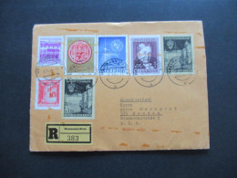 Österreich 1965 MiF Mit 7 Marken Einschreiben Hausmannstetten Auslandsbrief Nach Menden Sauerland - Storia Postale