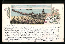 Lithographie Heringsdorf, Kaiser-Wilhelms-Brücke  - Other & Unclassified