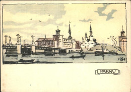 72598593 Paernu Kuenstlerkarte Brueckenpartie Paernu - Estland