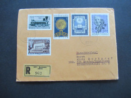 Österreich 1967 MiF Mit 5 Marken Einschreiben Hausmannstetten Auslandsbrief Nach Menden Sauerland - Cartas & Documentos