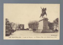 CPA - 34 - Montpellier - Jardin Du Peyrou - Le Château D'Eau Et La Statue De Louis XIV - Circulée En 1930 - Montpellier