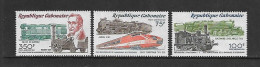 GABON 1981 TRAINS YVERT N°A247/249 NEUF MNH** - Trains