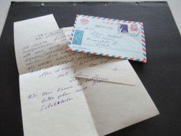 Russland UdSSR Ganzsachen Umschlag Mit ZuF Marke Ungezähnt 1966 Luftpost Par Avion Auslandsbrief Nach Menden Mit Inhalt - Covers & Documents