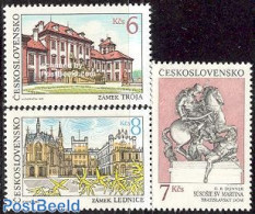 Czechoslovkia 1992 Tourism 3v, Mint NH, Art - Castles & Fortifications - Sculpture - Autres & Non Classés