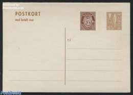 Norway 1975 Postcard With Answer 15/15o & 85/85o, Unused Postal Stationary, Nature - Fish - Lettres & Documents