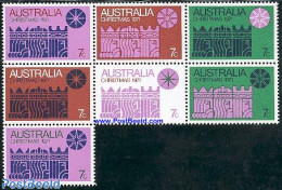 Australia 1971 Christmas 7v [++-], Mint NH, Religion - Christmas - Ongebruikt