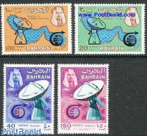 Bahrain 1969 Satellite Station 4v, Mint NH, Science - Various - Telecommunication - Maps - Telecom