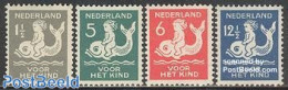 Netherlands 1929 Child Welfare 4v, Unused (hinged), Nature - Fish - Sea Mammals - Unused Stamps