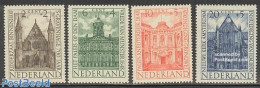 Netherlands 1948 Architectural Heritage 4v, Mint NH, Religion - Churches, Temples, Mosques, Synagogues - Art - Archite.. - Nuevos