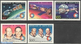 Upper Volta 1975 Apollo-Soyuz 5v, Mint NH, Transport - Space Exploration - Other & Unclassified