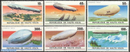 Upper Volta 1976 Zeppelin 6v, Mint NH, Transport - Zeppelins - Zeppelins